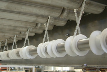 Lineshaft conveyor view from underside